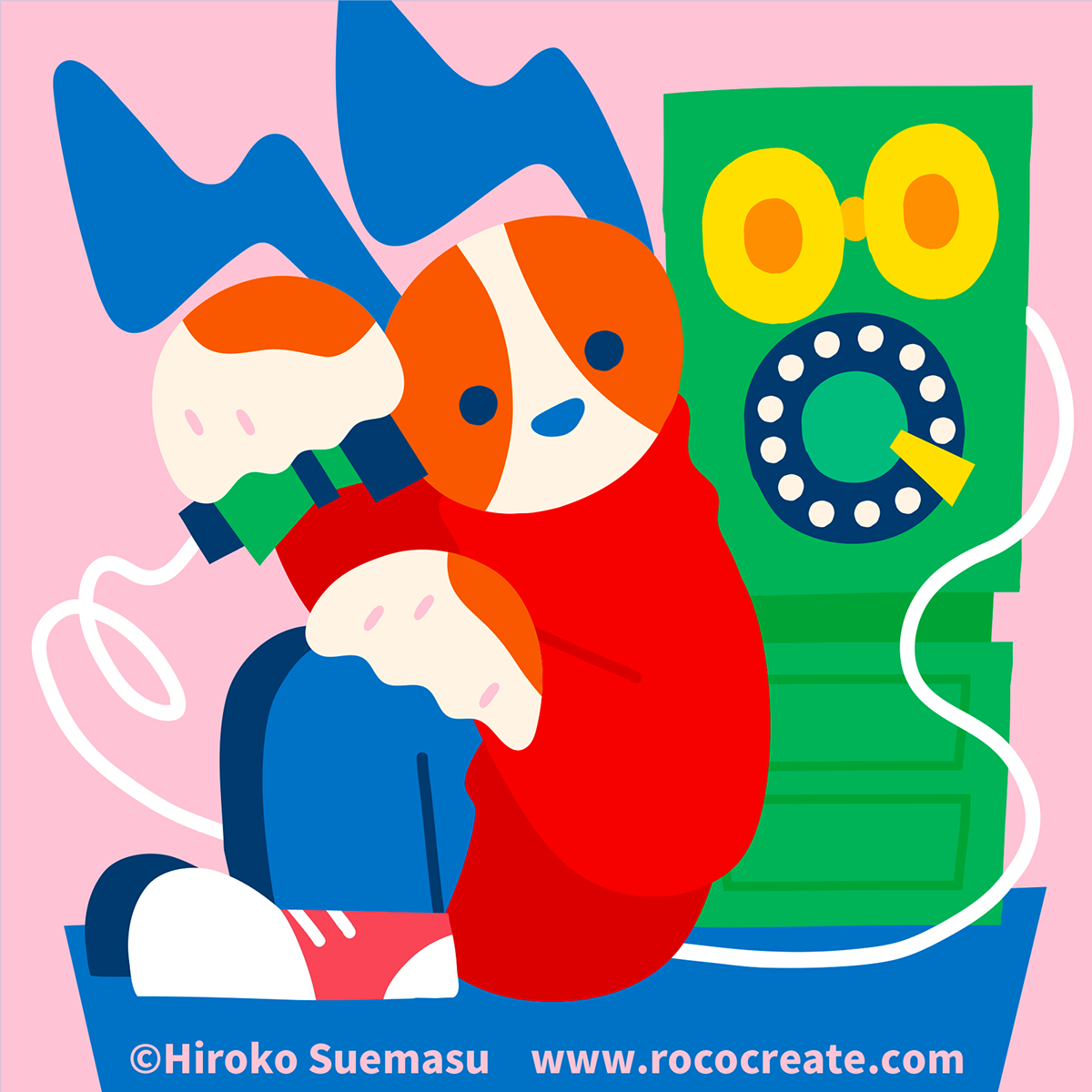 animal animals colorful ILLUSTRATION  Illustrator painting   personal telephone vector vector art