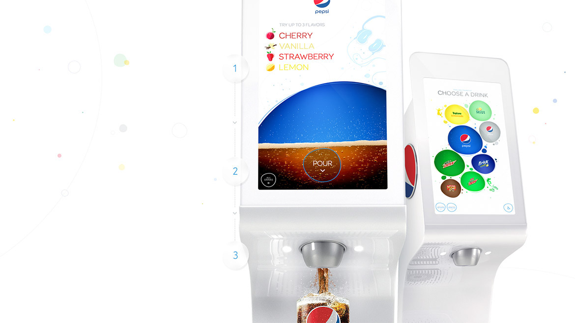 Adobe Portfolio pepsi spire firstborn touchscreen soda dispenser touch screen beverage pepsico