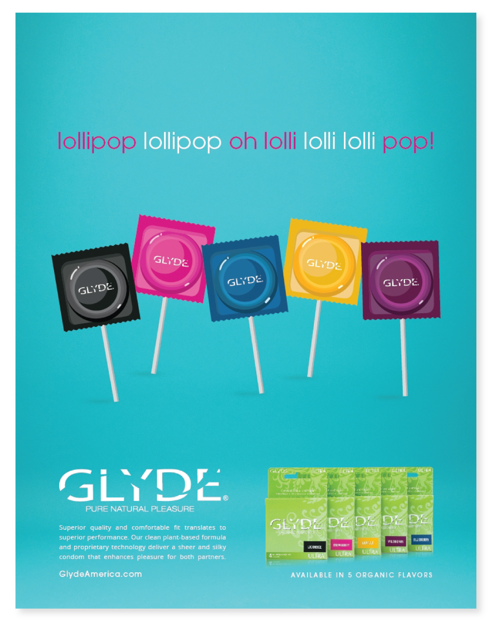 glyde condoms lollipop funny ad
