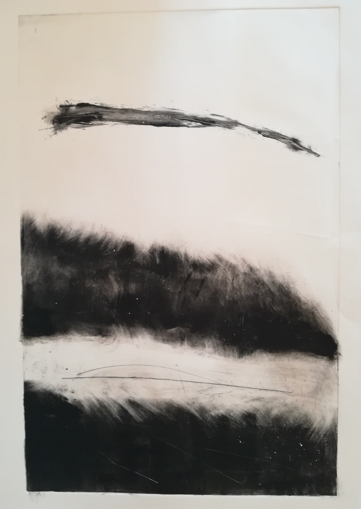 monoprint Landscape artprint printmaking abstract art ink monotype DryPoint etching