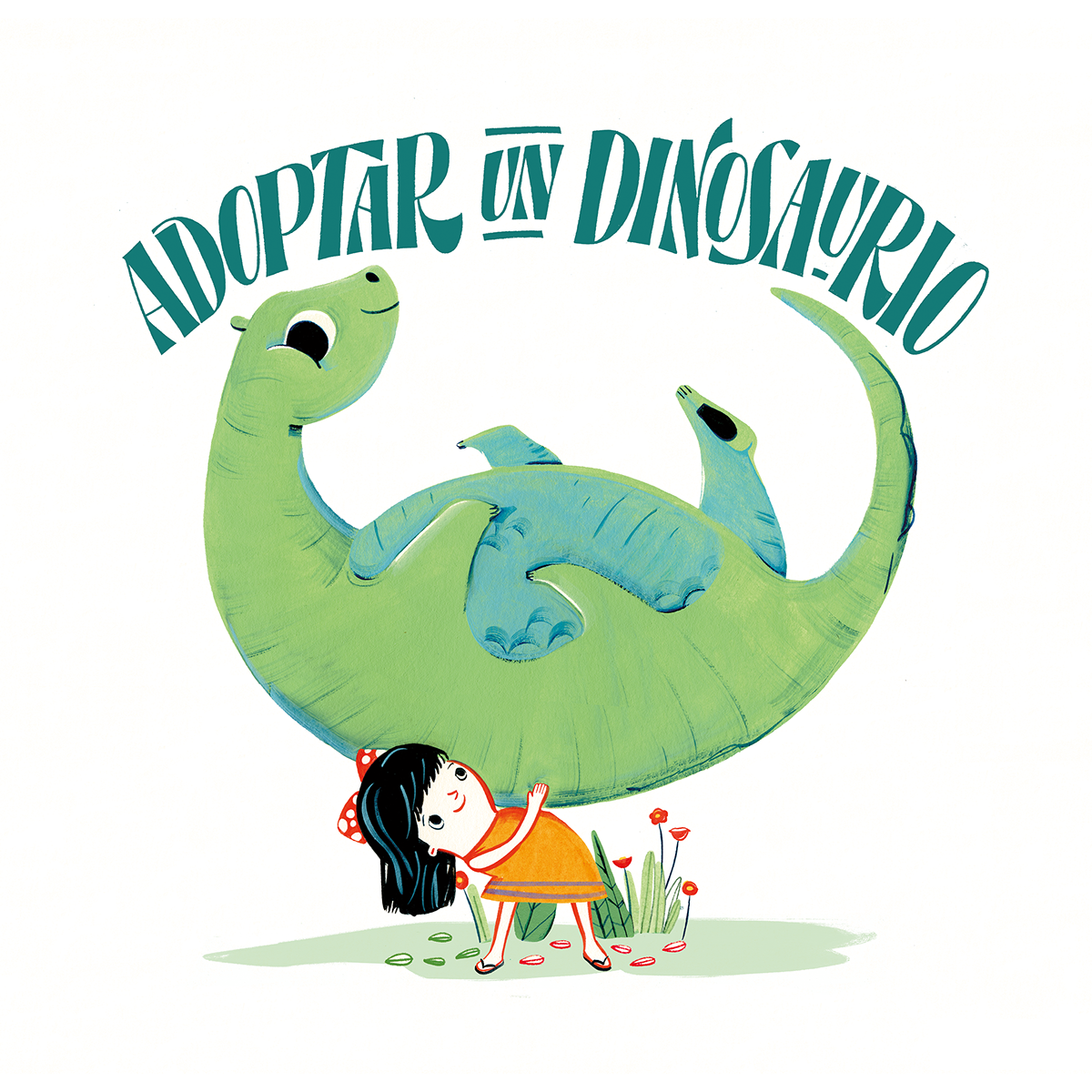 Dinosaur illustrarion Pet childrensbook book anasanfelippo