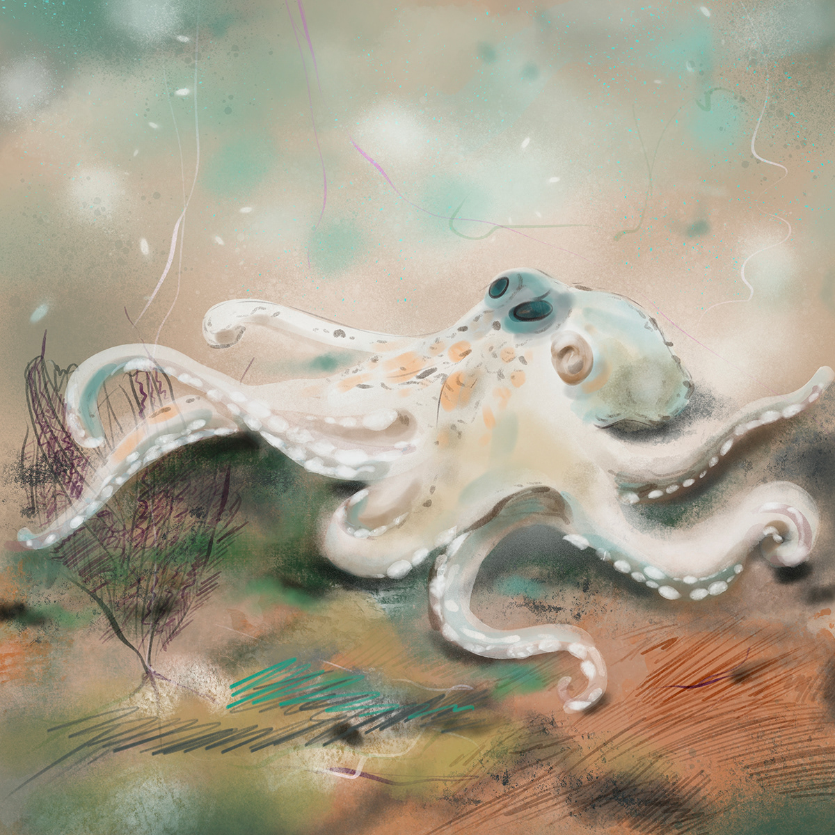 ILLUSTRATION  karinbinz nft nftart Ocean octopus water water nature