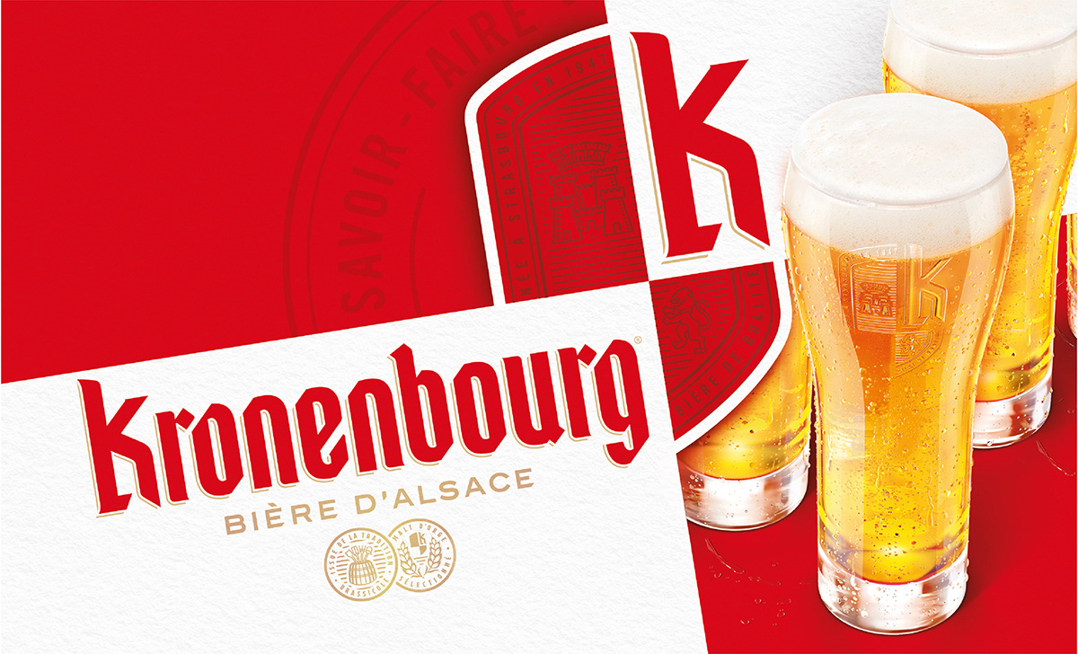 beer logo brand kronenbourg Packaging branding  typography   gothic French Consumer Brand