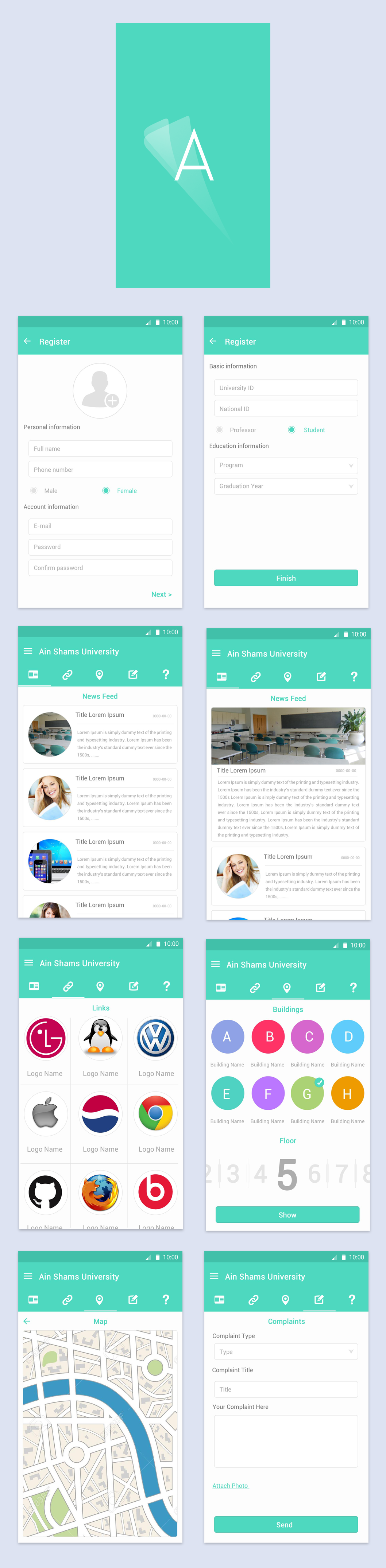 Mobile UI Mobile UX UI/UX University Education android ios design Mobile Application user interface