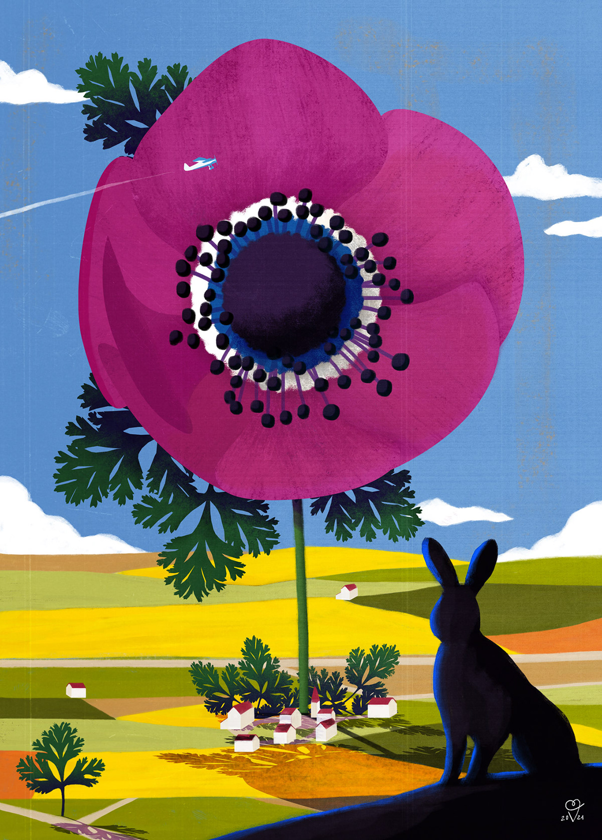animal illustration artwork billboard botanical illustration campaign Digital Art  ILLUSTRATION  University
