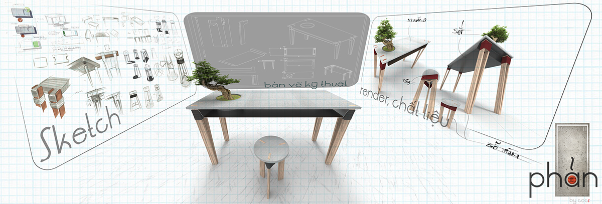 furniture table cement handmade Tree  LOFT rope VOOC vooc design vietnam cocs