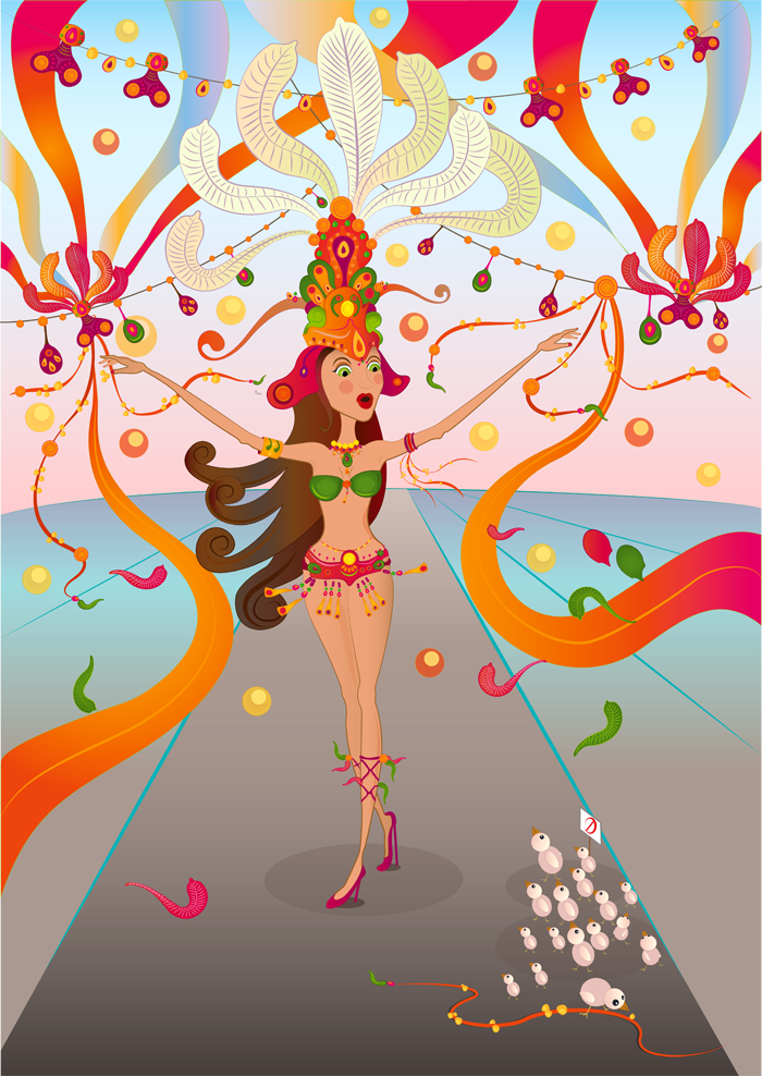 India fantasy strange girl Fun crazy animal Nature