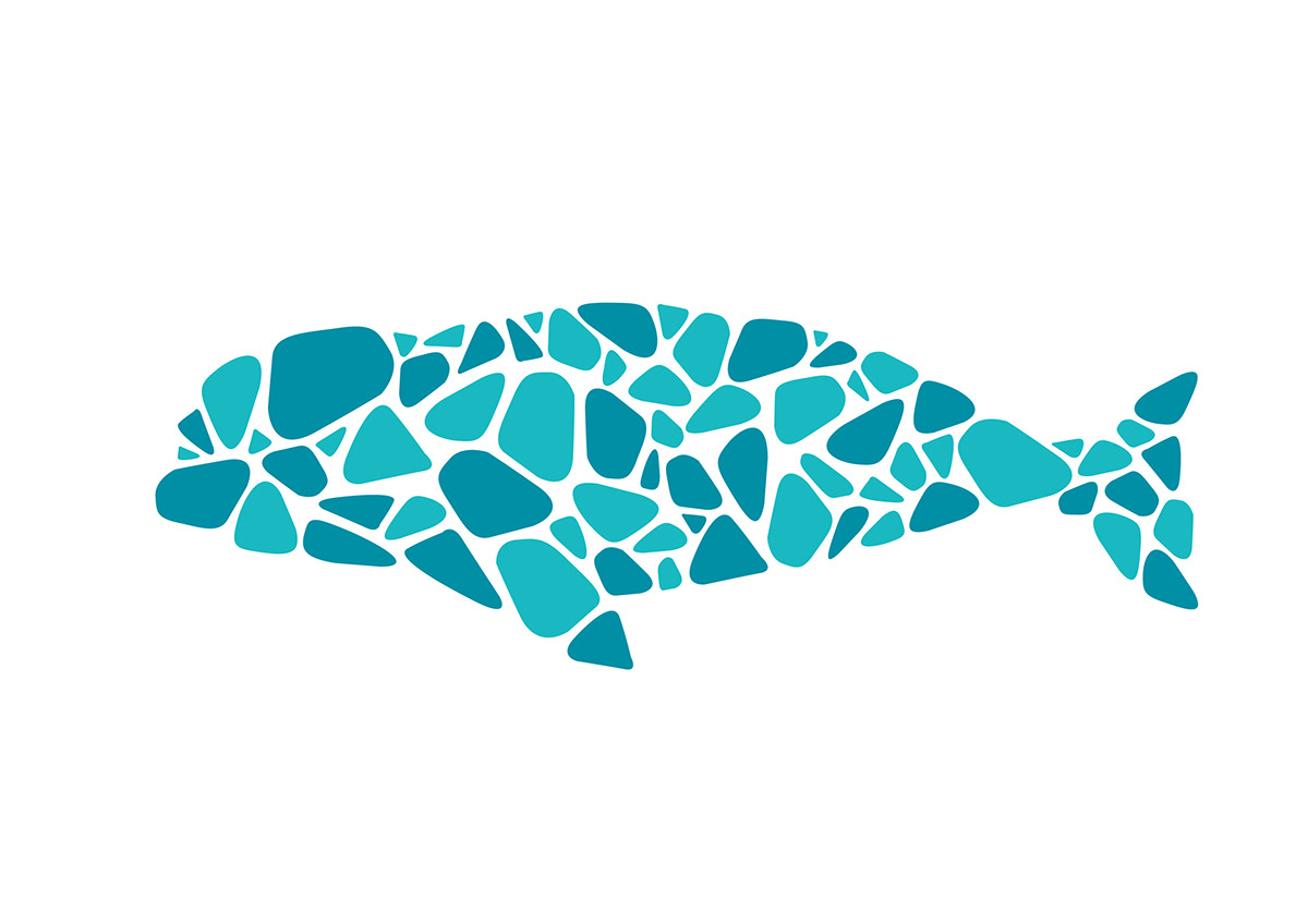 Ocean sea underwater blue shark Whale starfish sea horse dolphin pattern water green Icon Sea icon aquarium