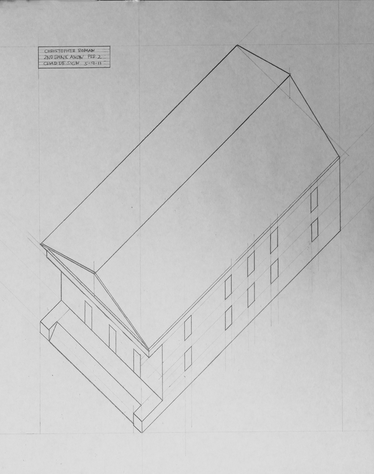 chip board Second Bank America study model building design plans 3D Drawing