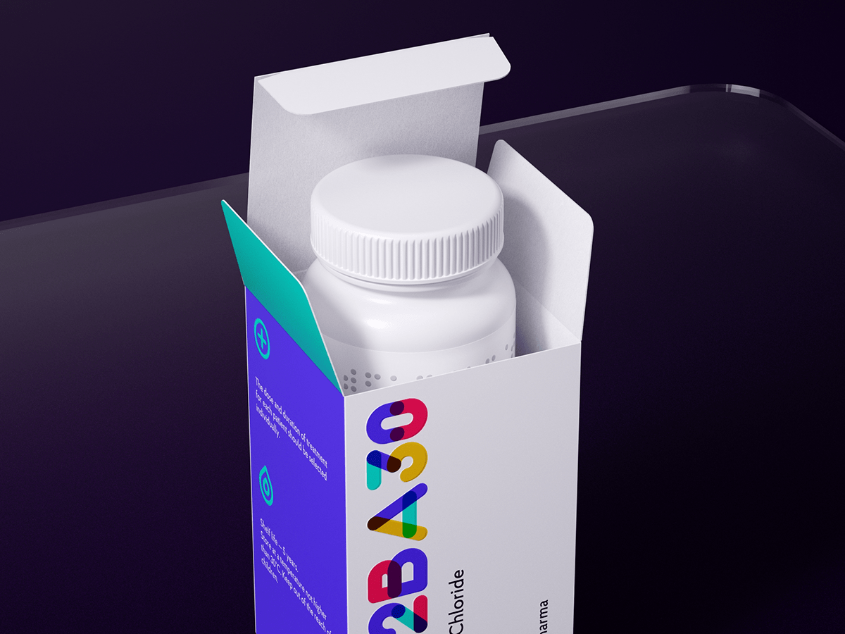 Packaging identity system font Display Pharma