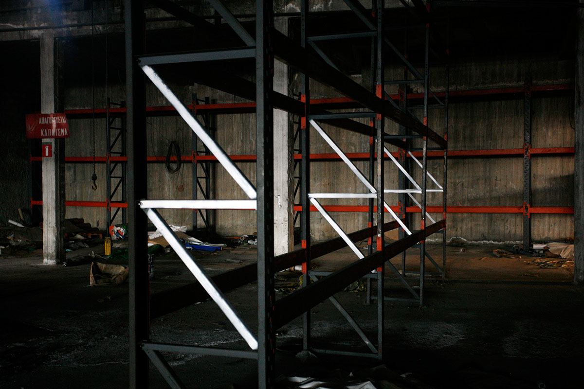 installation Greece dimitris vasiliou Photography  moving lines abandoned factory