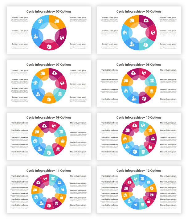 Cycle Infographics PowerPoint Diagrams Template - 4