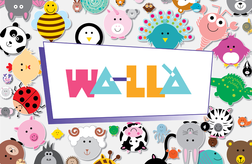 Wa-llà walls stickers animals kids children colorful meter car stickers car circle Croatia Rijeka print educational
