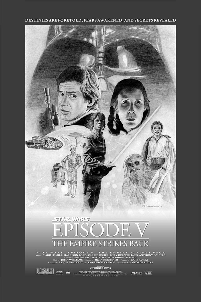 star wars Episode V Empire Strikes Back Drew Struzan fan-made poster