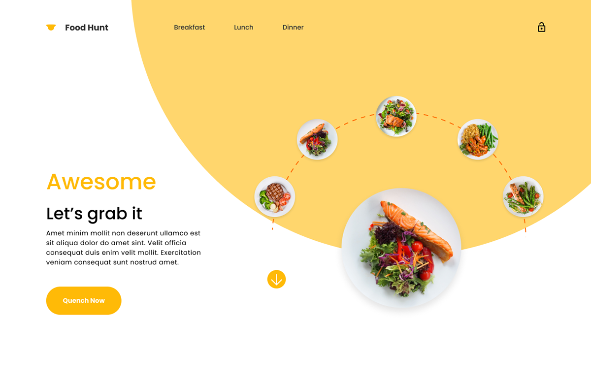 protoyping  smart animation UI/UX user interface Web Design  color Food  food styling hunger Logo Design