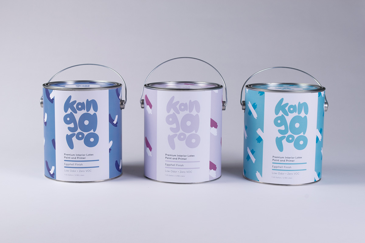 Adobe Portfolio lettering typesetting pattern product packaging paint cans paint