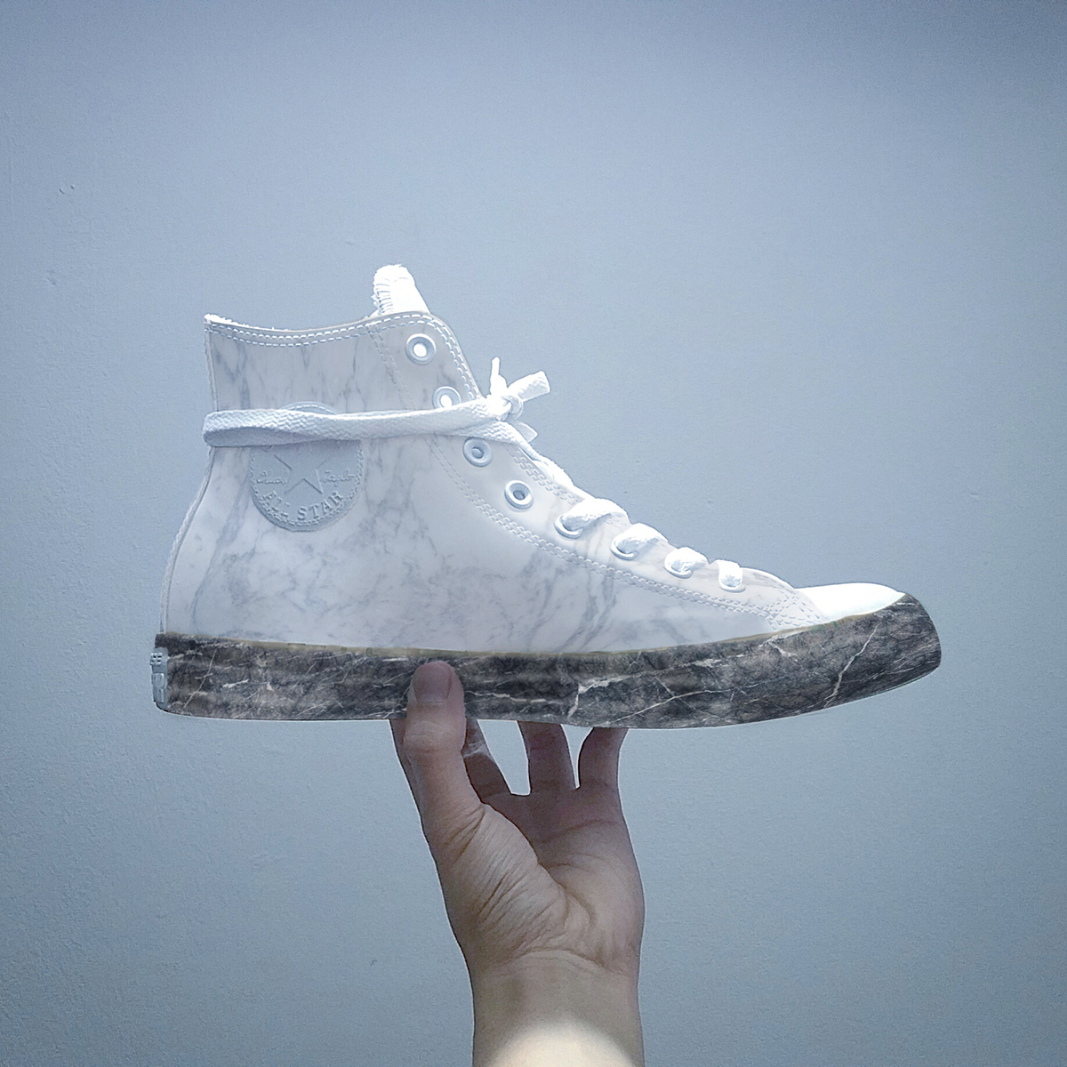 converse Chuck Taylors Marble print White black Custom sneaker customization