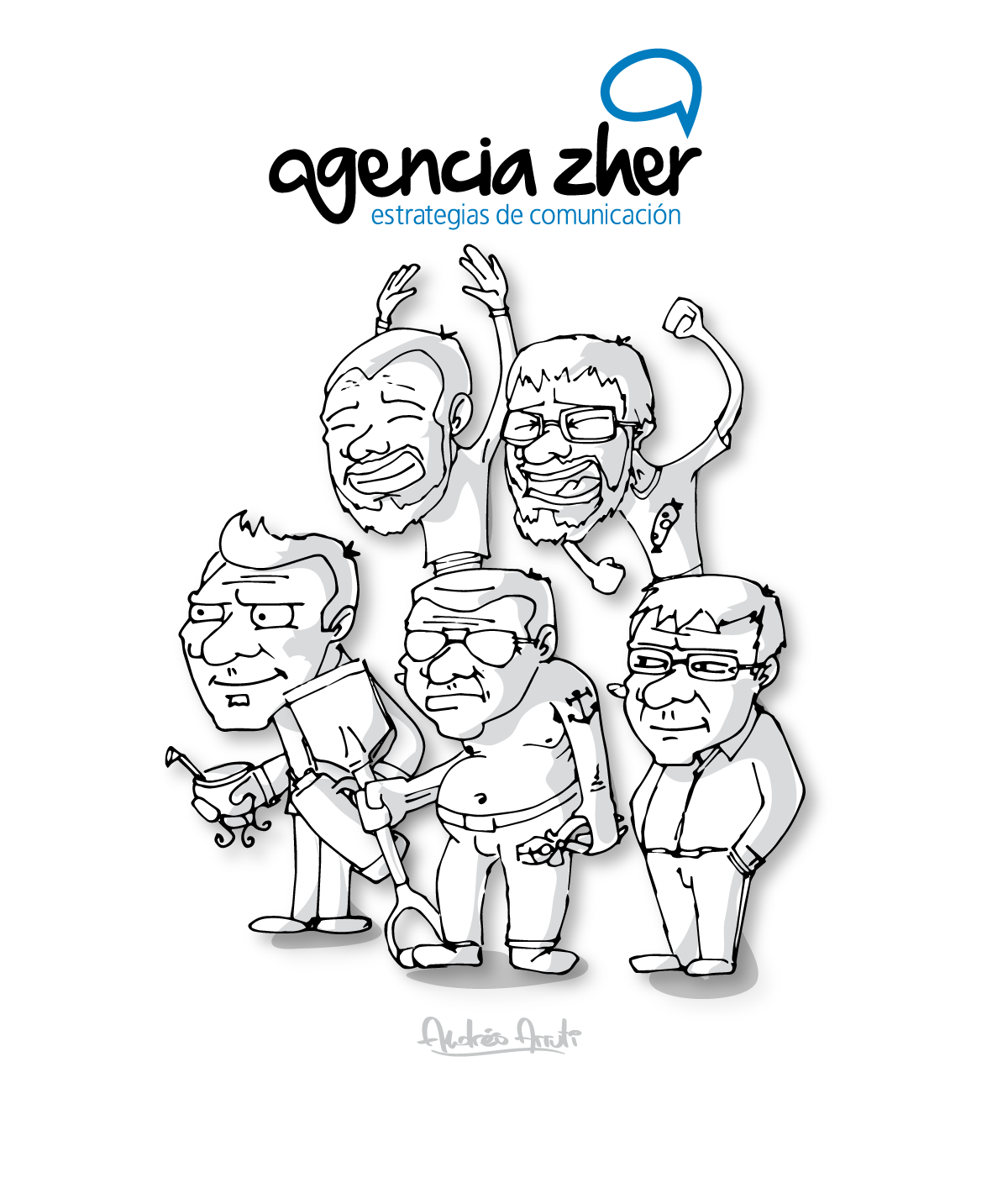 Agencia Zher ilustracion muchachos xuxa piola