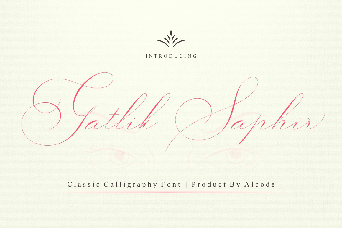 Classic Calligraphy   Beautiful elegant Certific fashian wedding alcode font suitable
