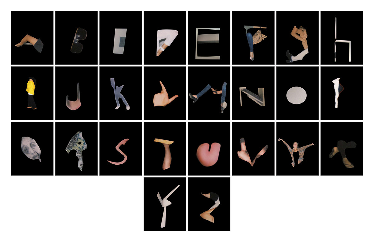 type photo digital POLAROID alphabet