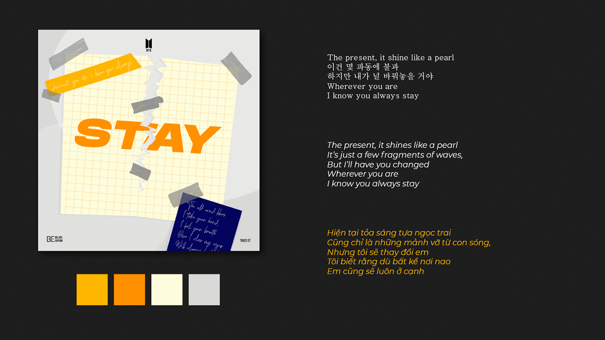 artwork be bts Cover Art kpop music typography   ILLUSTRATION  Music Packaging