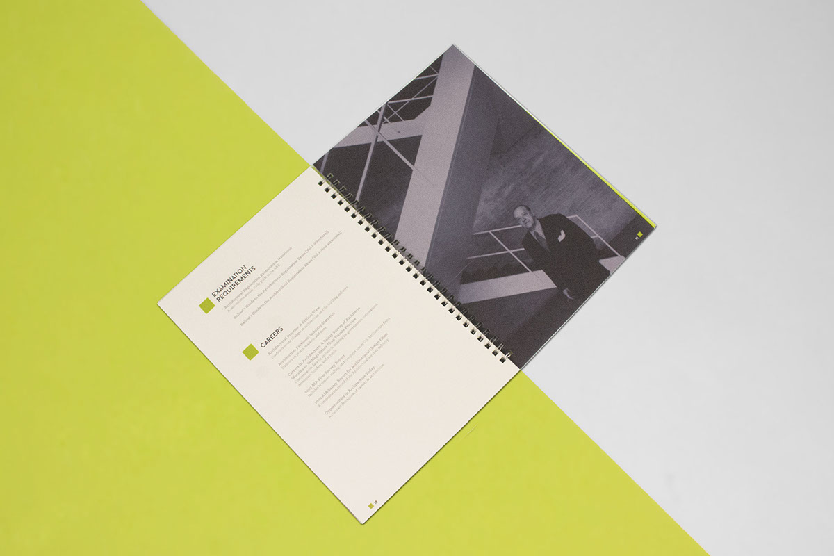 Adobe Portfolio modern book design publication lime grid architect AIA