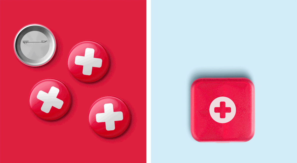 pharmacy first aid kit Red Cross medicines medicine pills drug instructions infographics icons