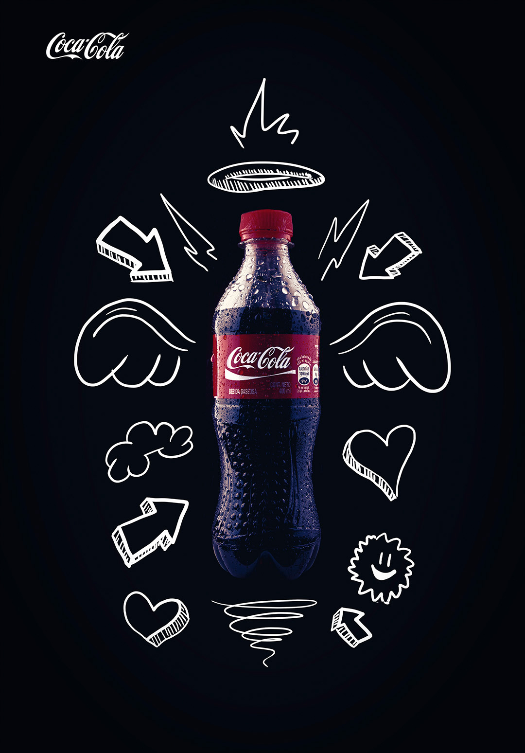 ad poster Studio Photography Editing  Coca Cola product modeling