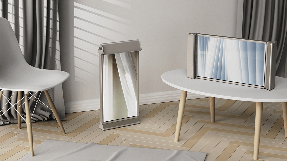 blind concept display design furniture industrial design  Koreadesignmembership lg lifestyle product tv