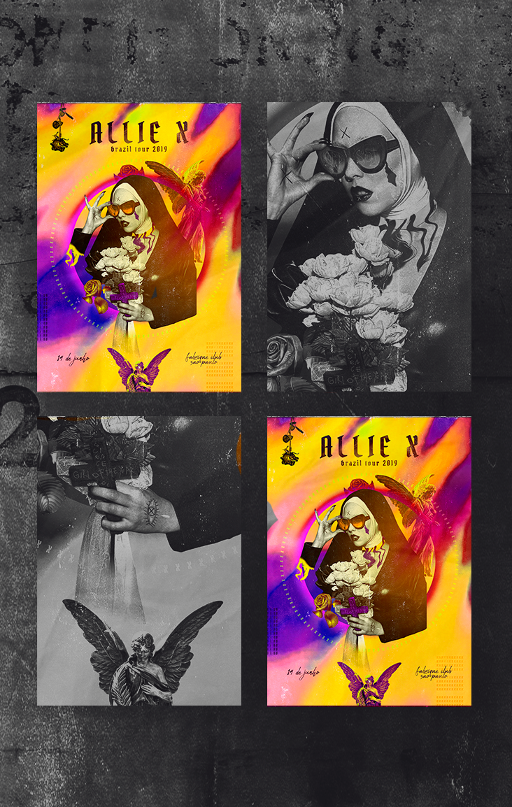 music alliex poster key visual gradient Allie X Brazil