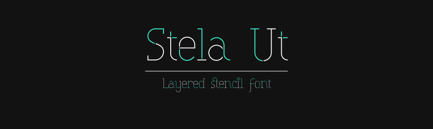 font stencil layered free barcelona wete ultratypes