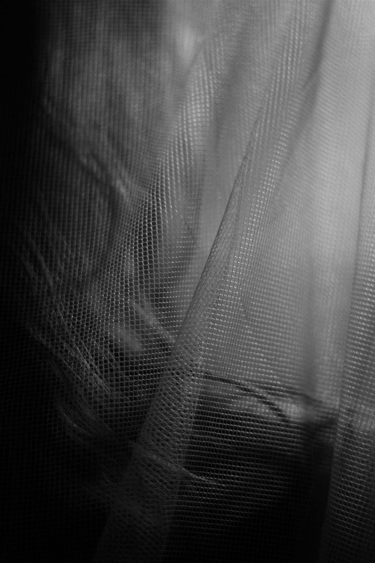 girl mesh curtain viel black and white hair cover