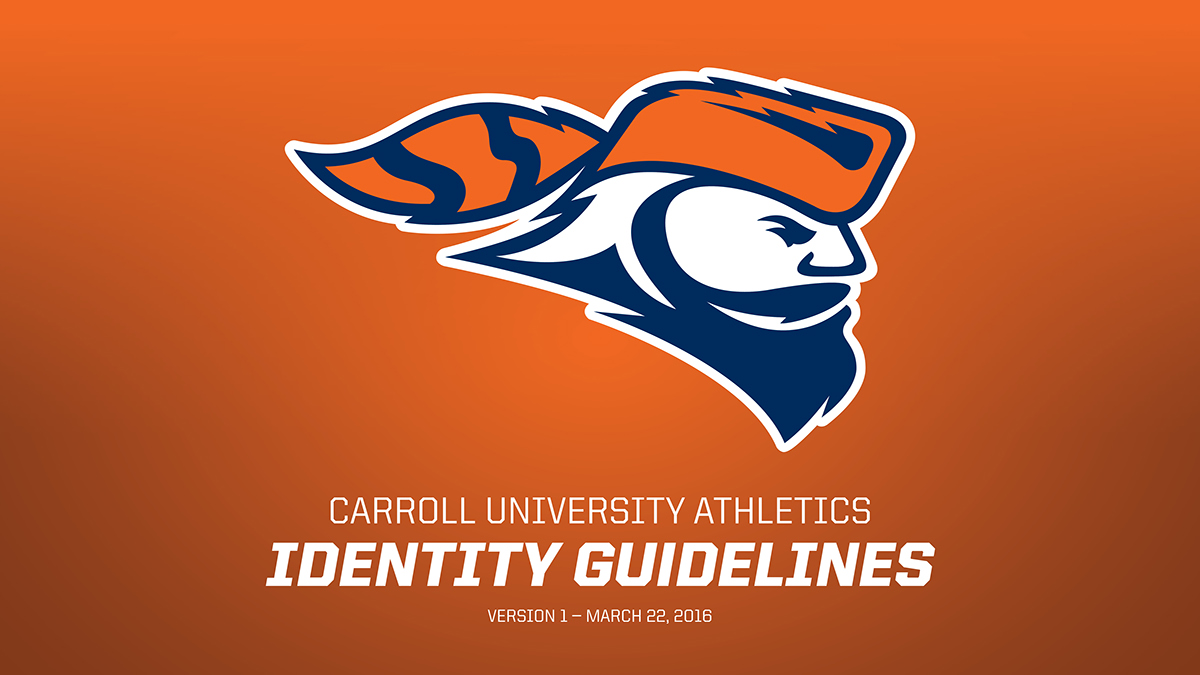 carroll University Athltetics Pioneers Waukesha logo Wisconsin college Bryce Ulmer identity