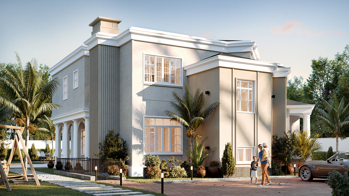 architecture Classic corona design exterior gulf house modern residential Villa