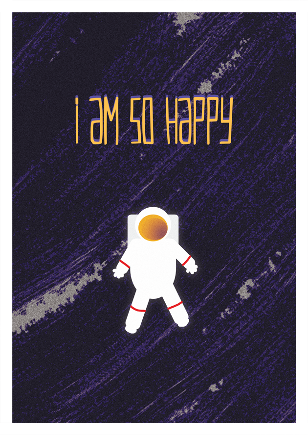 Astronaute happiness happy Space  stars quote loneliness alone