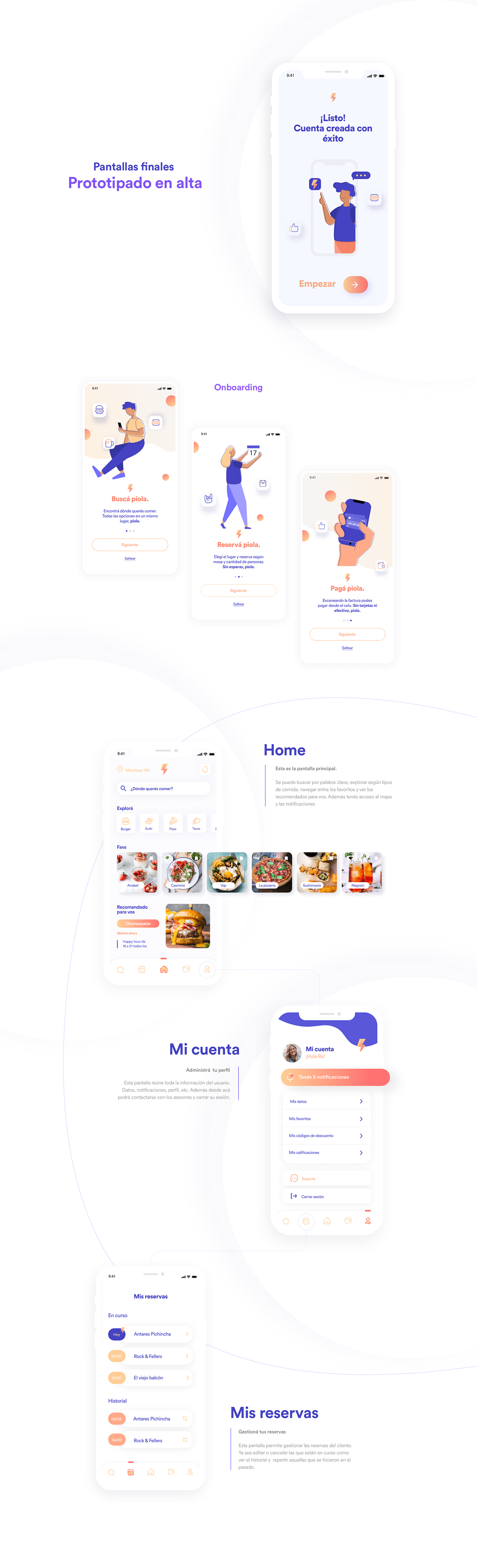 app coderhouse diseño Food  interfaz UI userflow ux UX UI