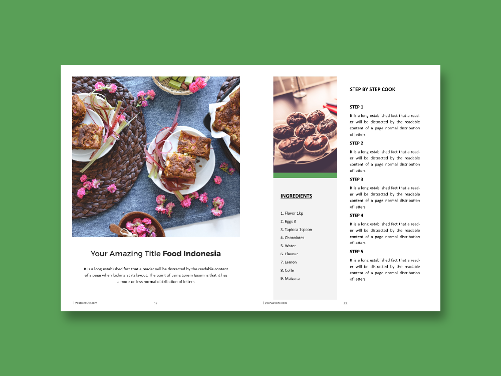 Recipe Book Microsoft Publisher Template on Behance