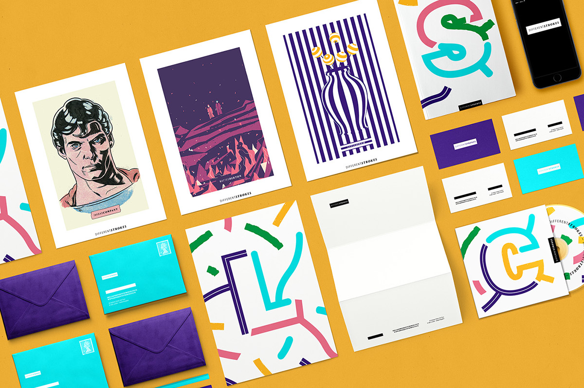 Dynamic logo Logotype agency London strokes visual identity stationary Business Cards letterpress type modern