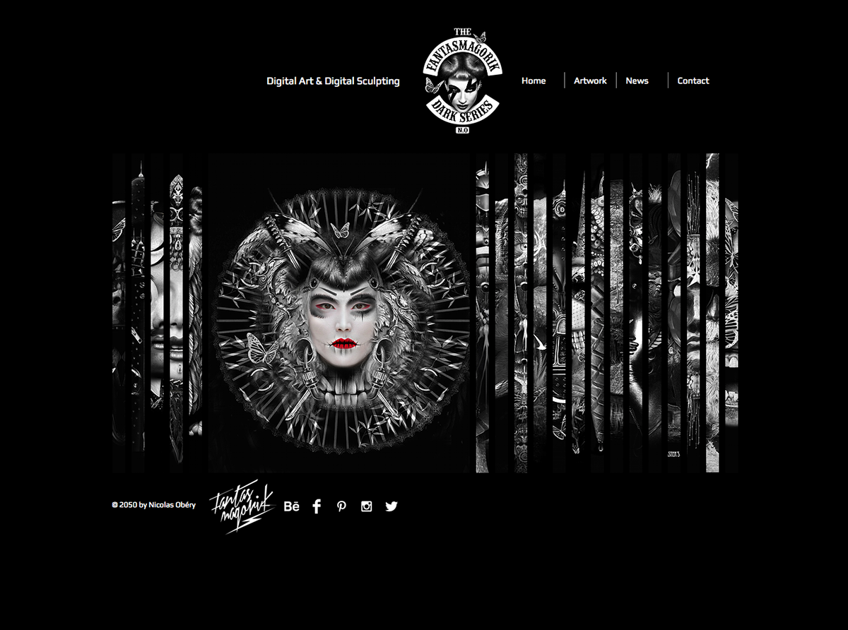 fantasmagorik nicolas obery Web site dark black fantastic super heros comics STEAMPUNK Nike +advertising+ skull model