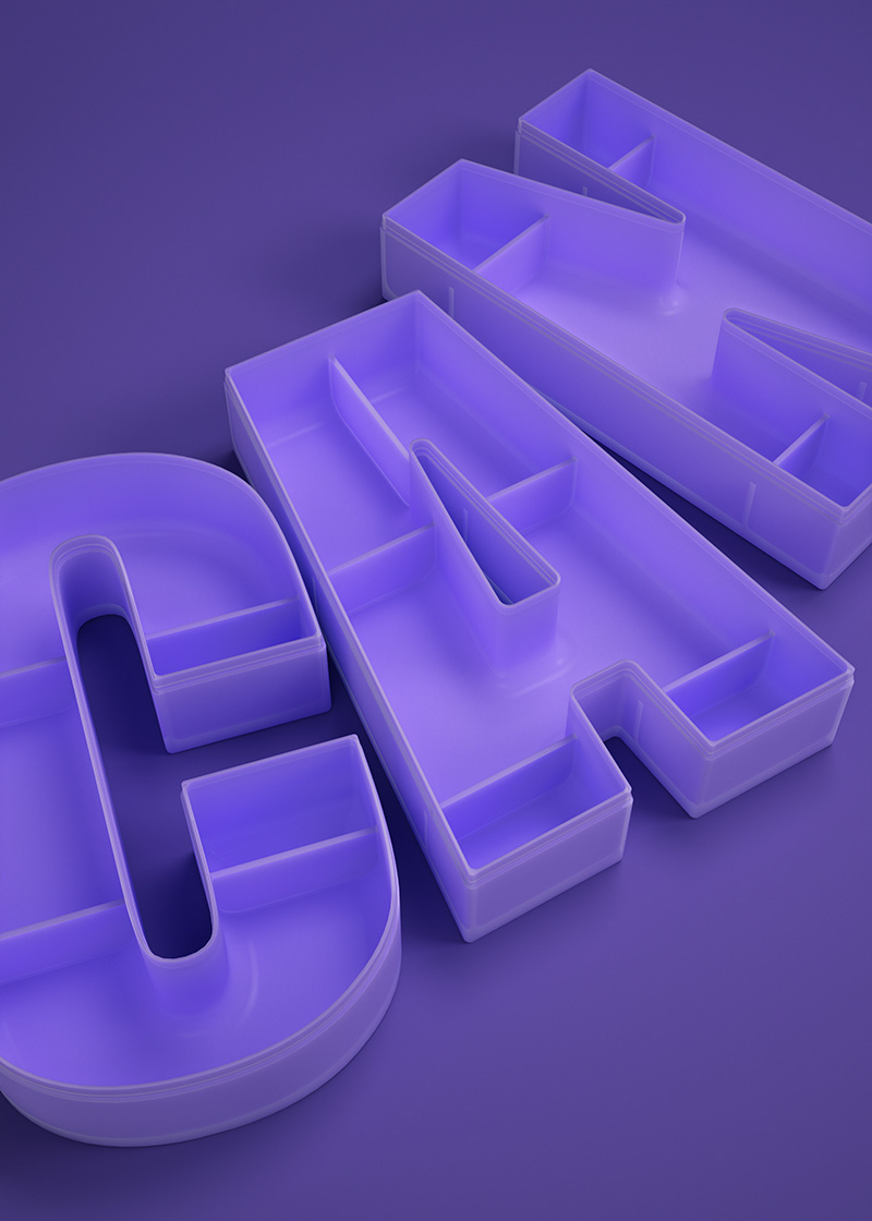 CanItBeAllSoSimple poster CGI 3DType 3dtypography 3dlettering 3dletters translucent toys letters