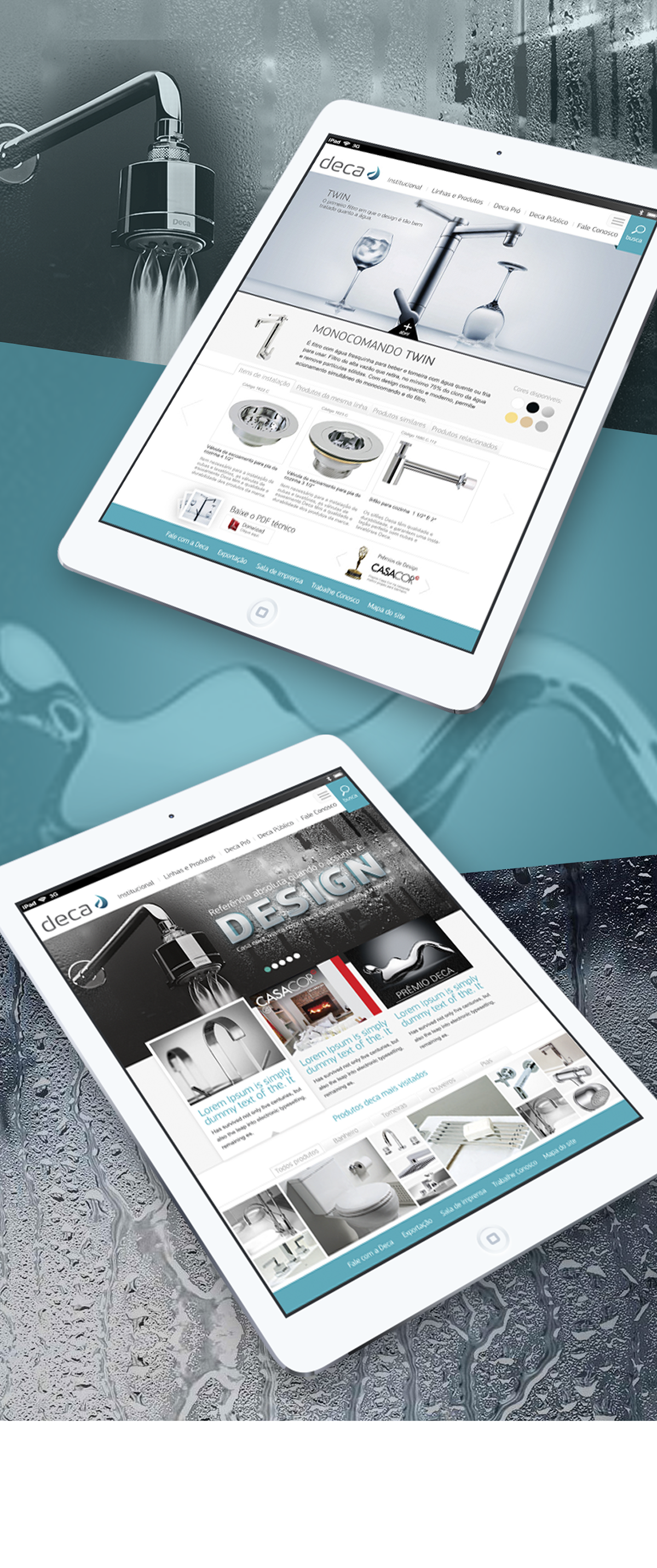 Deca louça sanitária iPad mobile ios mac aplicativo design