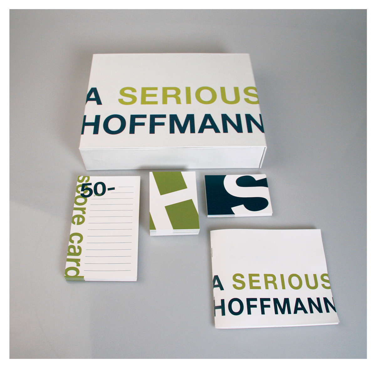 game a Serious Hoffman cards blue green serious Fun play card game Helvetica Neue helvetica bold