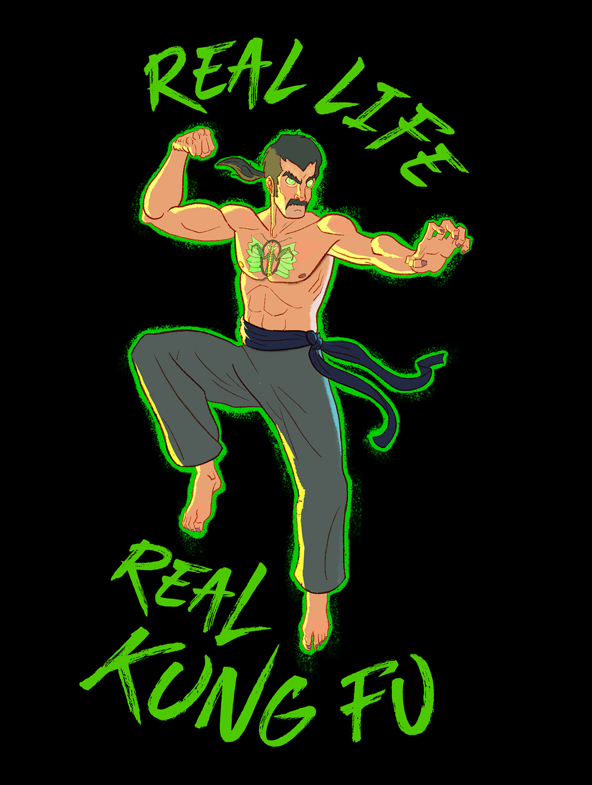 This is a shirt I designed and illustrated for a local martial art studio.