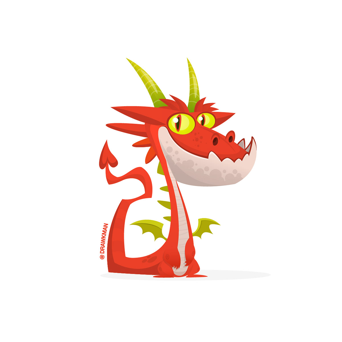 cartoon ILLUSTRATION  monster drawkman dragon troll Gremlin unicorn gnome alien