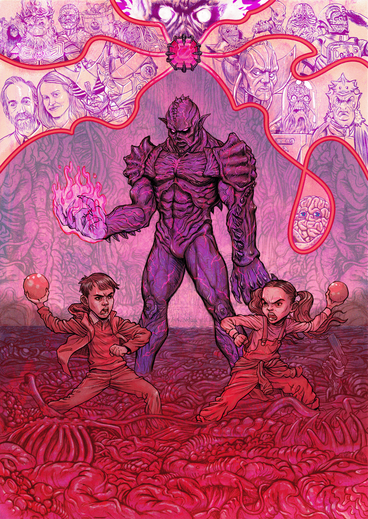 Digital Art  Drawing  graphic design  horror Illustation movie poster poster psycho goreman psychogoreman sci-fi