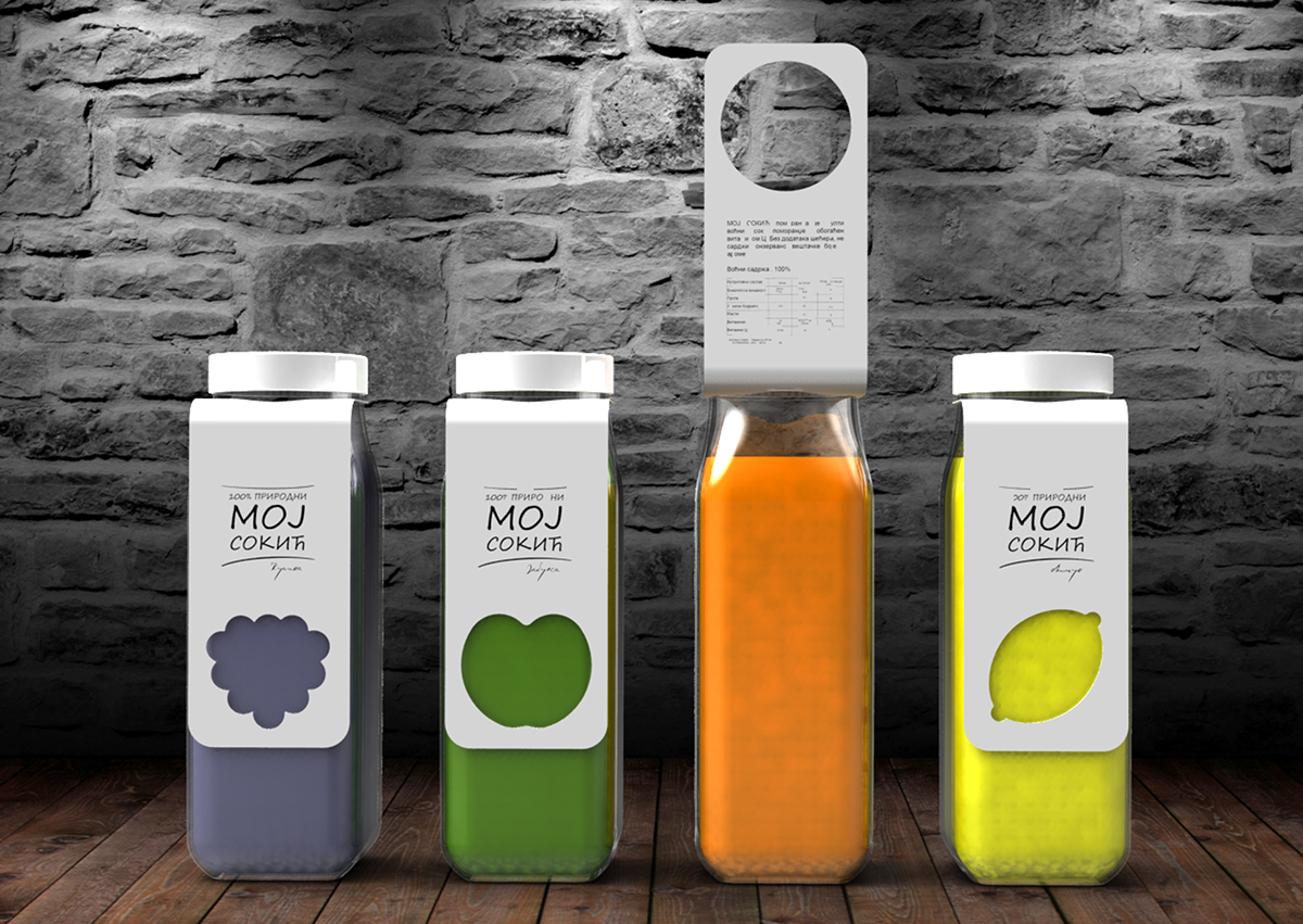 Label holder Label bottle label holder juice bottle concept concept design concept packaging Snezana Jeremic