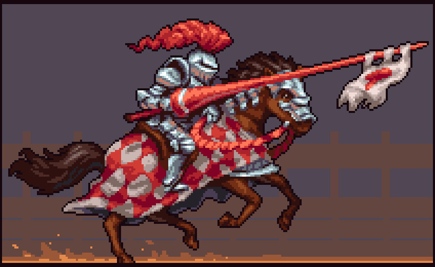 Pixel art pixel pixelart pixels 8bit Retro 8 bit progress knight horse