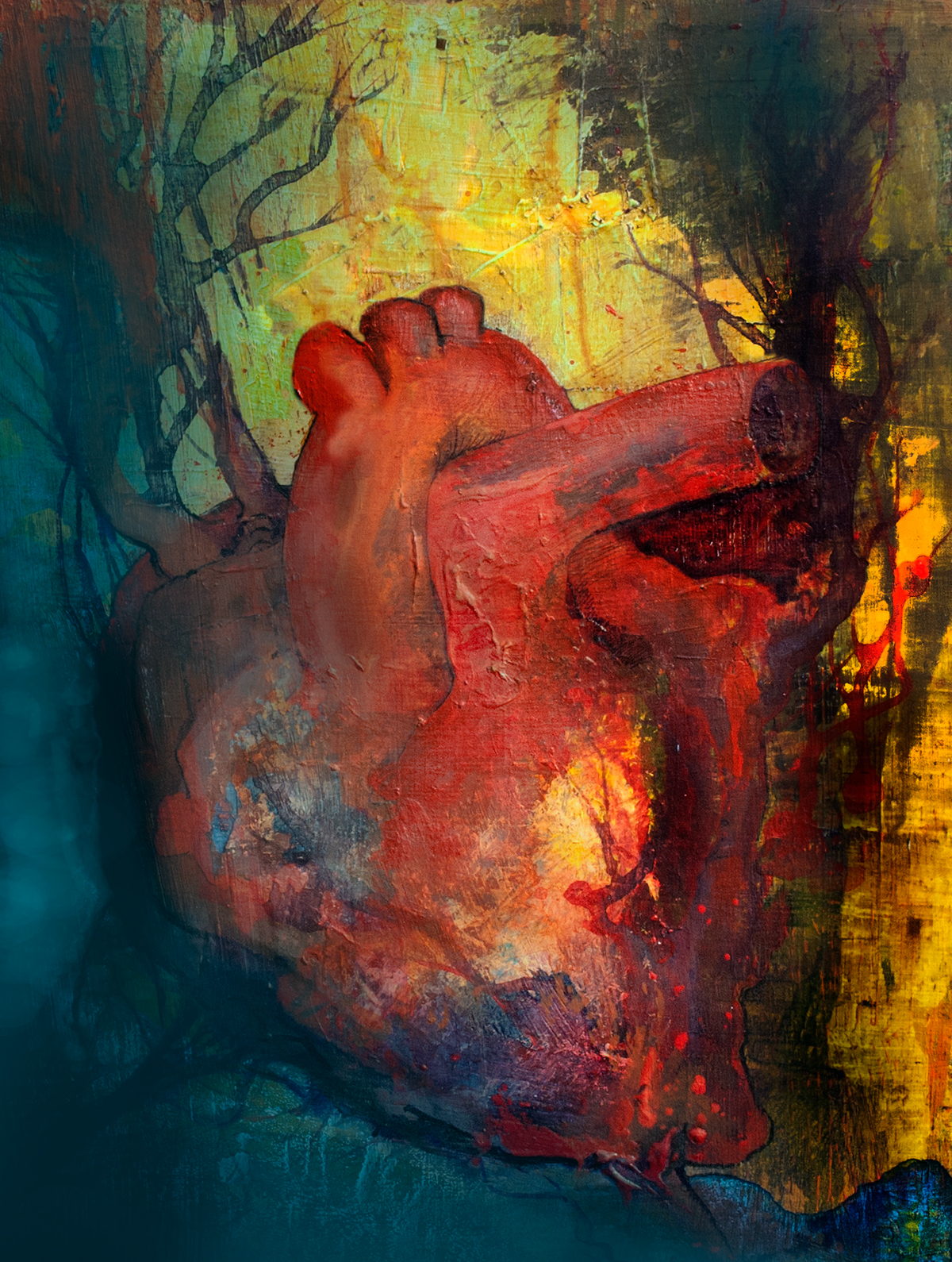 heart study anatomy expressive emotive depression