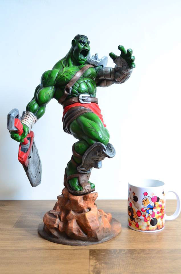 Hulk marvel Gladiator gladiador sculpture escultura clay comics