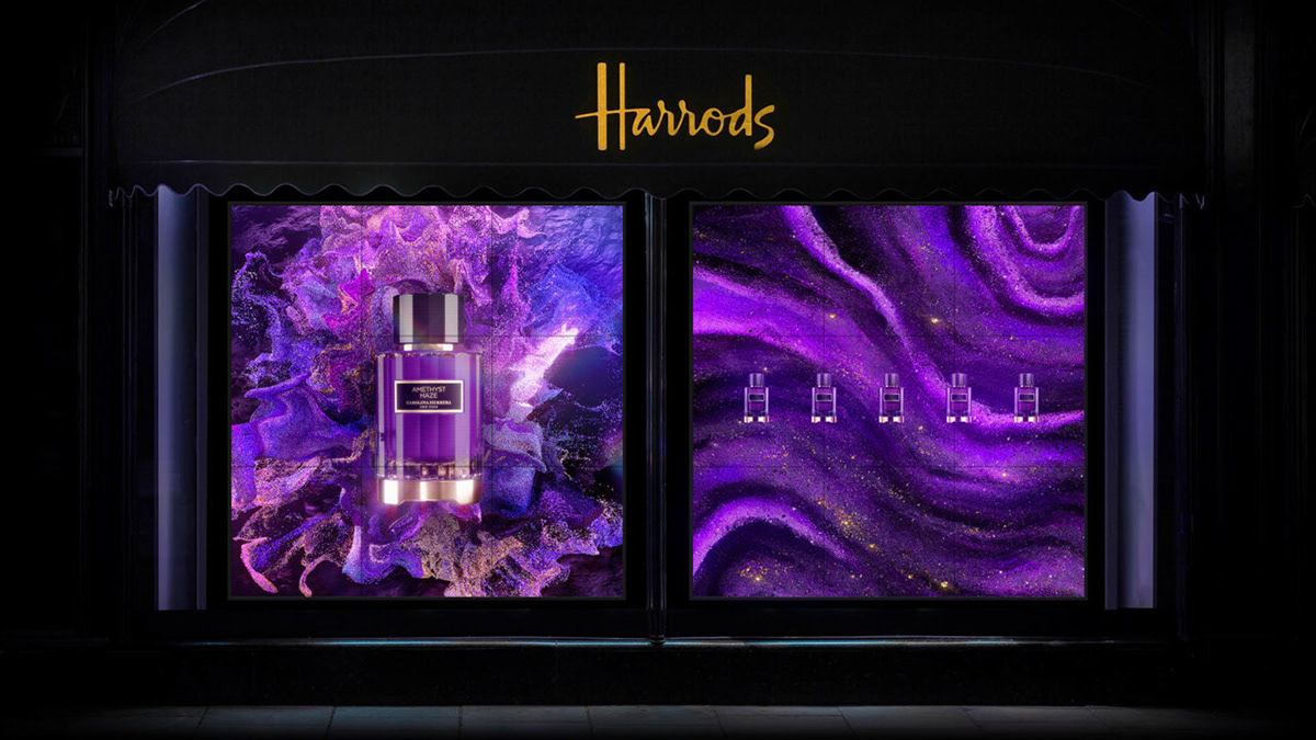 amethyst Carolina Herrera commercial crystal generative particles perfume